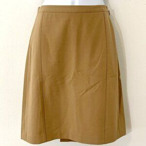 THE LIMITED Stretch Pencil Straight Knee Skirt Camel Tan Side Zip Ladies SZ 2
